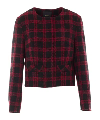 Pinko Checked Casual Jacket In Multi