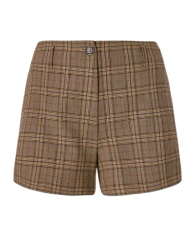 PINKO PINKO NEVI CHECKED SHORTS