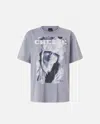 Pinko Graphic-print Cotton T-shirt In Gray