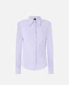 Pinko Cotton Poplin Shirt In Purple