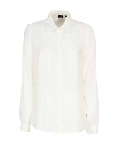 Pinko Chest-pockets Long-sleeve Shirt In White