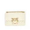Pinko Chevron Leather Mini Love One Bag In White