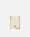 Pinko Pochette À Bandoulière Pour Smartphone En Cuir À Chevrons In White