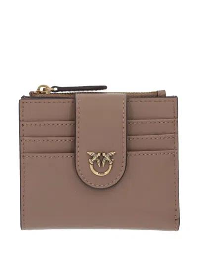 Pinko Chevron-patterned Wallet In Brown