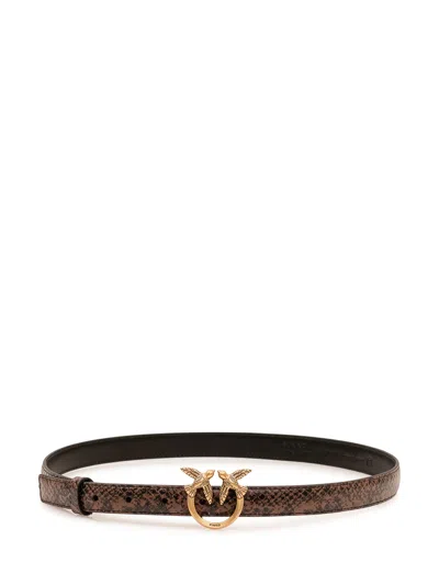 Pinko Chic Love Berrand Mini Belt In Roccia