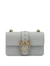 Pinko Small Love One Stud-embellished Shoulder Bag In Gray