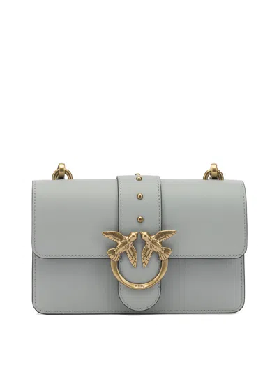 Pinko Chic Mini Crossbody Handbag In Gray
