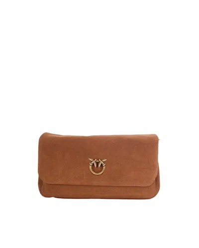 Pinko Chic Mini Tote Bag In Brown