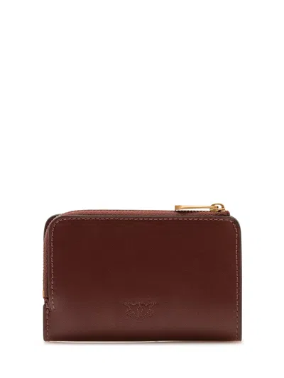 Pinko Chic Mini Wallet In Castano Intenso