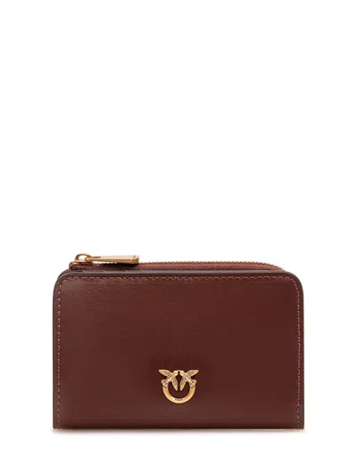 Pinko Chic Mini Wallet In Castano Intenso