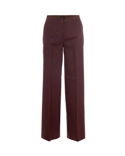 Pinko Chic Trousers For Women In Marrone Terra X Piante