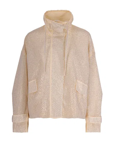 Pinko Chic Women's Mini Coat In Bianco Cigno