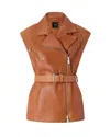 Pinko Brown Solid Notched Lapel Jacket In Brown