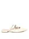 Pinko Patent Leather Mules Ballerinas In White