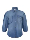 Pinko Chemise En Jean À Manches Trois-quarts