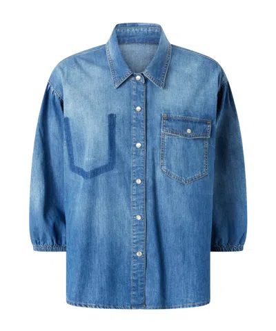 PINKO PINKO BUTTONED DENIM SHIRT