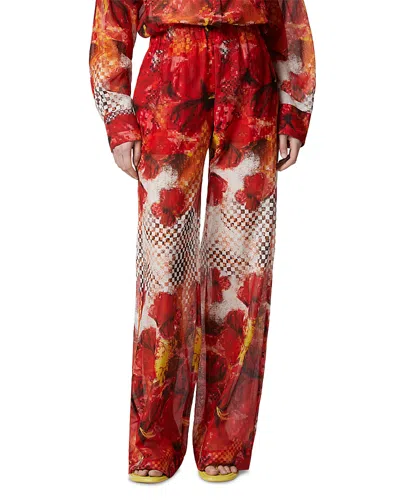 Pinko Christian Pants In Multicolour: Red/white