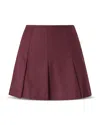 Pinko Christina Mini Skirt In Burgundy