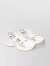 Pinko Chunky Sole Leather Sneakers Mesh Panels