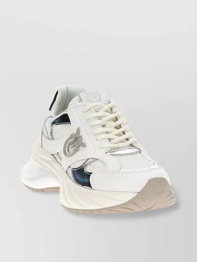 Pinko Chunky Sole Reflective Panels Pull Tab Sneakers