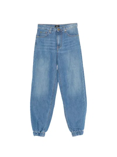 Pinko Cincin Cuffed Jeans In Blue