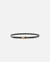 Pinko Thin Leather Belt 1 Cm In Black