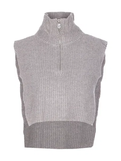 Pinko Cipro High-neck Dickie In Gray