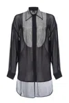 Pinko Rhinestone-embellished Georgette Shirt In Black