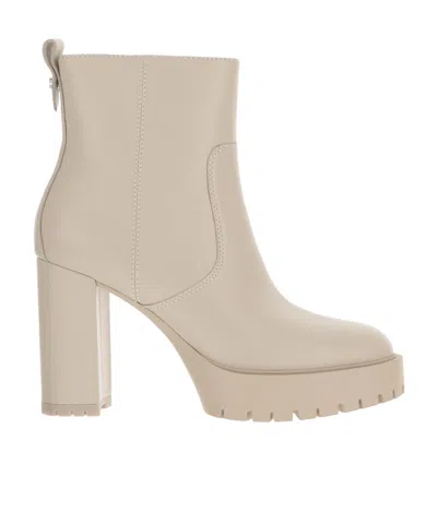 Pinko Ivory Clara 01 Platform Leather Boots In Multi