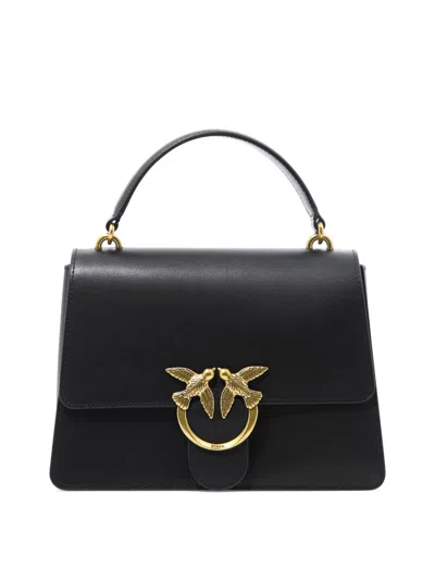 Pinko Classic Black Leather Handbag For Women