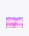 Pinko Classic Flat Love Bag Cocco Lucido Sfumato  Galleria In Pink/purple-old Silver