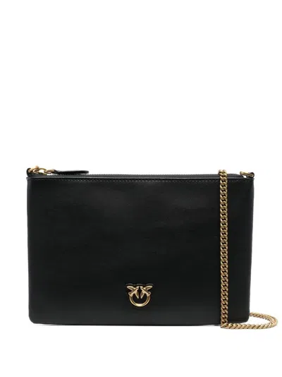 Pinko Classic Flat Love Bag In Nero Neri E Grigi