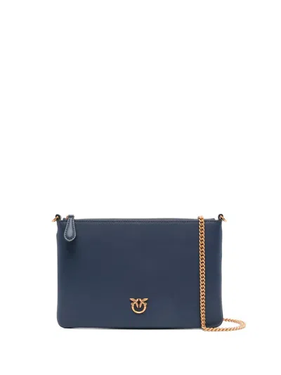 Pinko Classic Flat `love` Bag `simply` In Blue