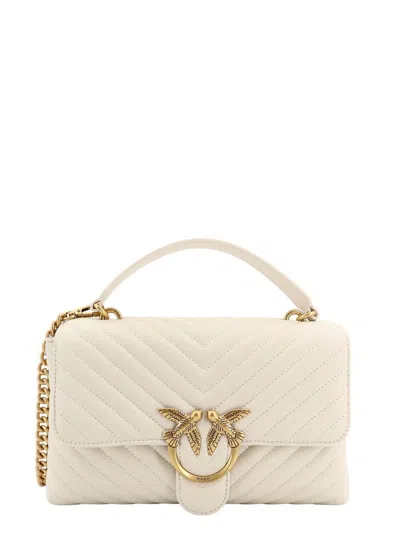 Pinko Classic Lady Love Chevron Puffer Tote Bag In White