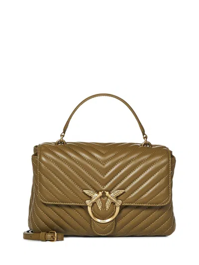 Pinko Classic Lady Love Tote In Green