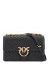 Pinko Classic Love Bag One Chevron Shoulder Bag In Black