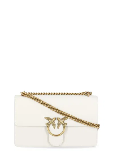 Pinko Love One Classic Shoulder Bag In White