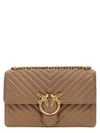 Pinko Classic Love Bag One Crossbody Bags Beige In Beige