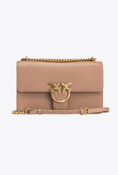 Pinko Classic Love Bag One Simply In Biscuit Au Gingembre-or Antique