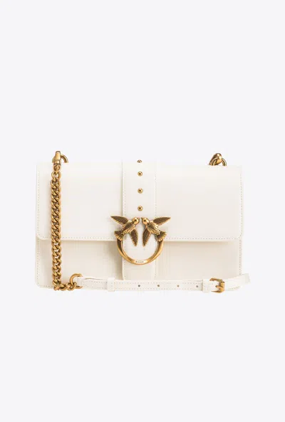 Pinko Classic Love Bag One Simply In White+white-antique Gold