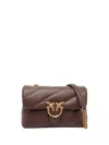 Pinko Borsa A Tracolla Media Love Bag Puff Marrone In Black
