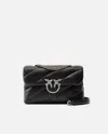 Pinko Classic Love Bag Puff Maxi Quilt In Black-old Silver