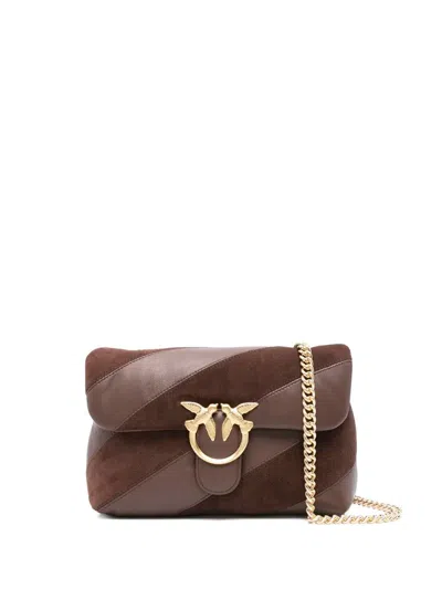 Pinko Classic `love` Bag Puff Maxi Quilt In Brown