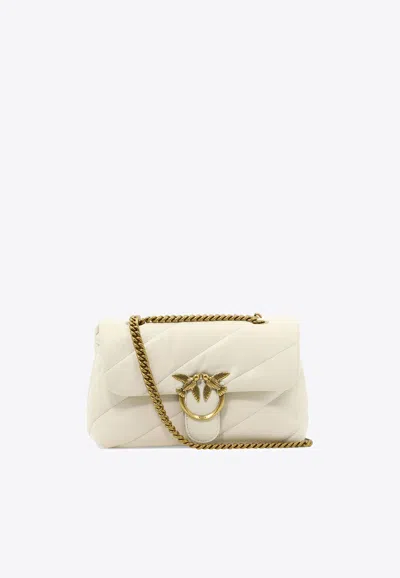 Pinko Classic Love Bag Puff Maxi Quilt Crossbody Bag In White