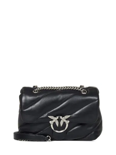 Pinko Classic Love Bag Puff Maxi Quilt Shoulder Bag In Black