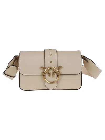 Pinko Classic Love Bag Slouchy Shoulder Bag In Beige