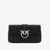 Pinko Love One Classic Leather Shoulder Bag In Black