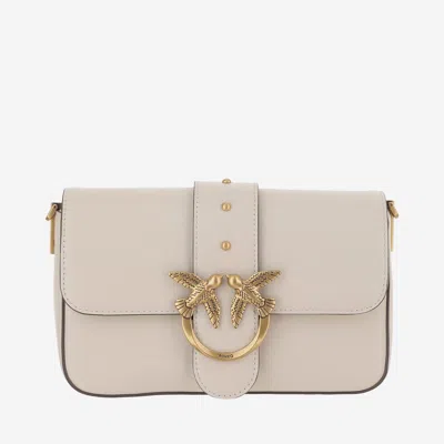 Pinko Classic Love Bag Slouchy Shoulder Bag In White