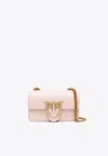 Pinko Classic Love Calf Leather Crossbody Bag In Pink