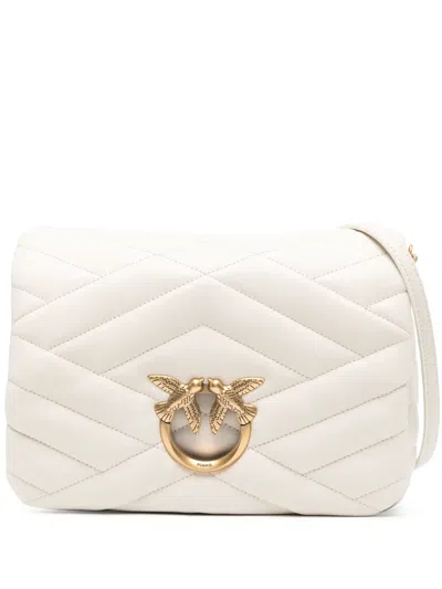 Pinko Classic Love Click Puff Shoulder Bag In White